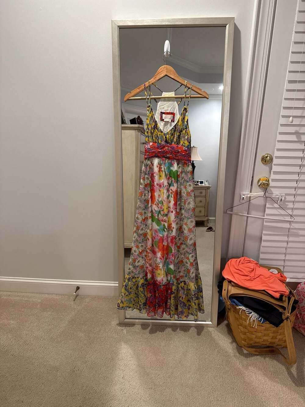 by Anthropologie Malibu Floral Patchwork Maxi Dress Size 4